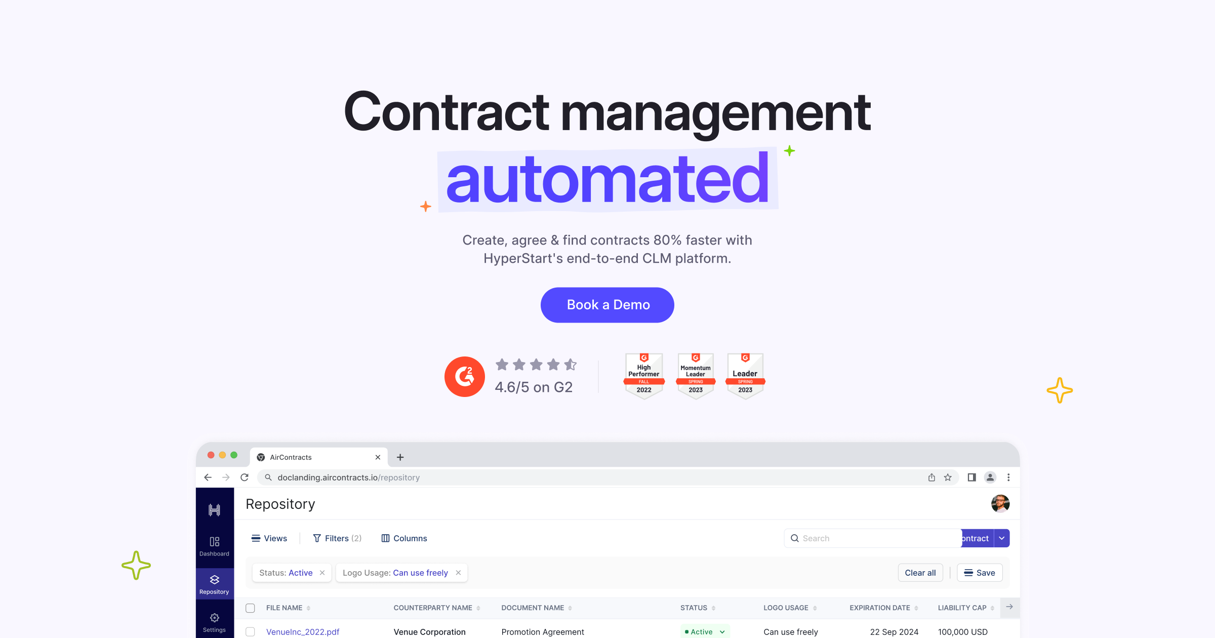 Contract management software | HyperStart CLM