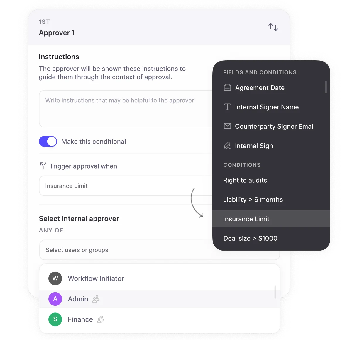 Approval workflows Solution by HyperStart CLM